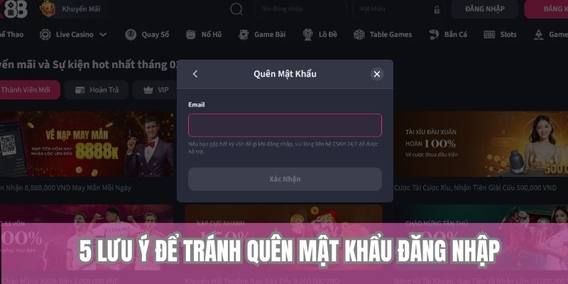 5 lưu ý để tránh quên mật khẩu đăng nhập